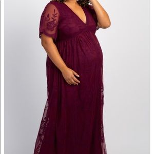 NWT! Pinkblush lace sleeve maternity dress